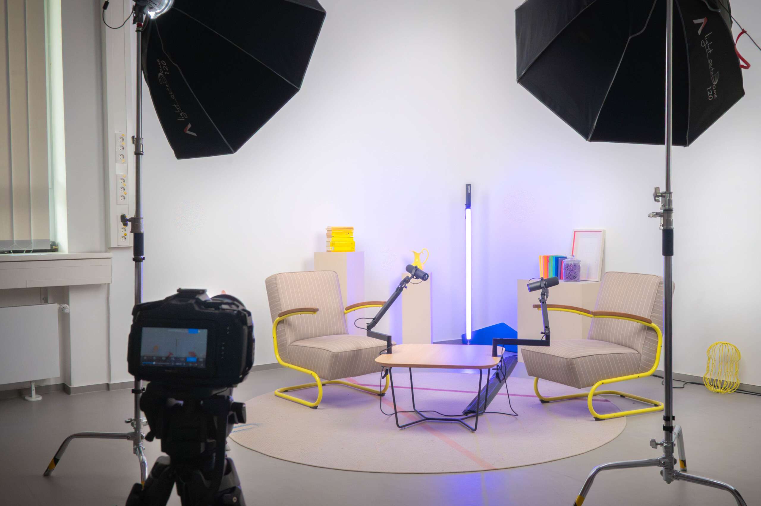 Beispiel eines Aufbaus für einen Videopodcast @Anna Högerle